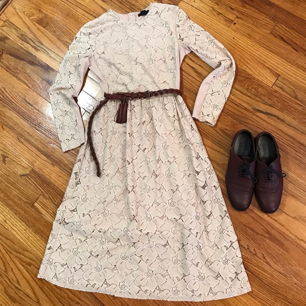 Nude midi dress